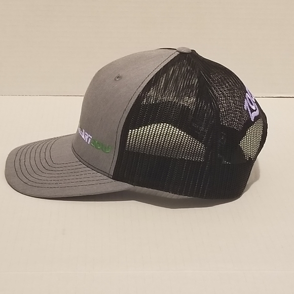 SmartBow Black and Gray Adjustable Stitched Baseball Cap NWOT - Picture 3 of 9